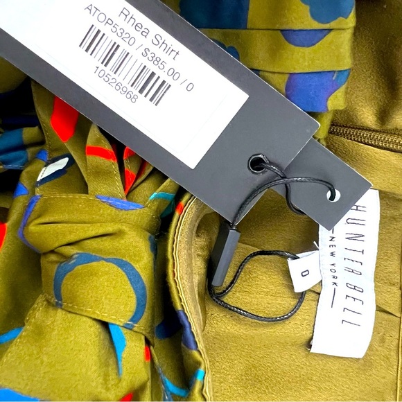 NWT Anthropologie Hunter Bell Rhea Tank Top Blouse Off Shoulder Ribbon Size 0 2 - Picture 14 of 16